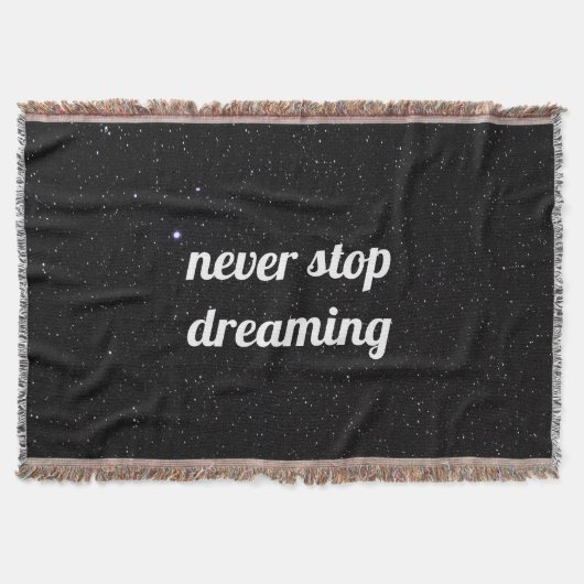 Night Sky met Stars Quote Sherpa Blanket Deken (Voorkant)