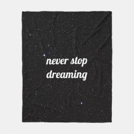 Night Sky met Stars Quote Sherpa Blanket Fleece Deken