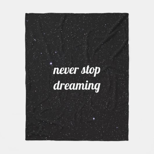 Night Sky met Stars Quote Sherpa Blanket Fleece Deken (Voorkant)