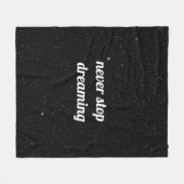 Night Sky met Stars Quote Sherpa Blanket Fleece Deken (Voorkant (Horizontaal))
