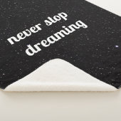 Night Sky met Stars Quote Sherpa Blanket Sherpa Deken (3/4)