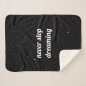 Night Sky met Stars Quote Sherpa Blanket Sherpa Deken (Voorkant (horizontaal))