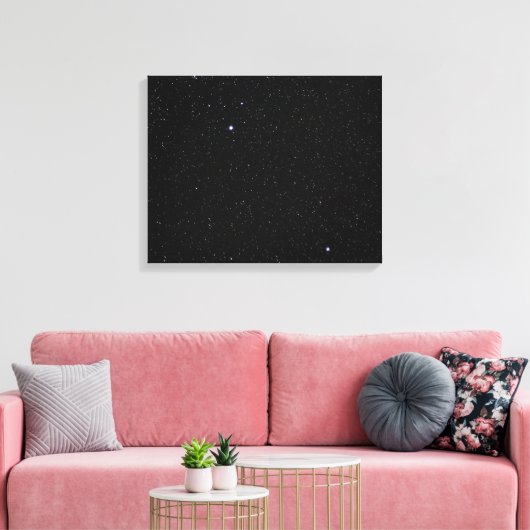 Night Sky met sterren Canvas Afdruk (Insitu (Woonkamer))