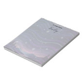 Night Sky met sterren en bergen gepersonaliseerd Notitieblok (Linkerzijde)