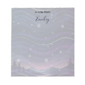 Night Sky met sterren en bergen gepersonaliseerd Notitieblok (Voorkant)