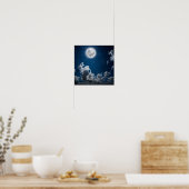 Night Sky met sterren en maan en wolken Poster (Keuken)
