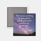 Night Sky Milky Way Psalm 19:1 Magneet (Voorkant / Achterkant)