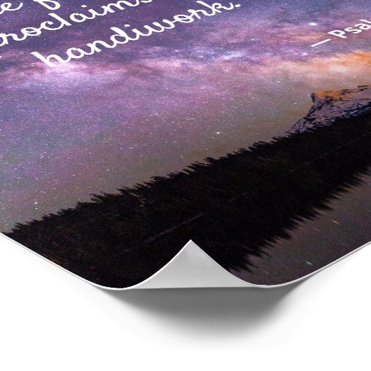Night Sky Milky Way Psalm 19:1 Poster (Hoek)