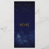 Night Sky Modern Elegant Wedding Menu (Achterkant)