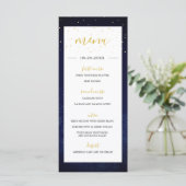 Night Sky Modern Elegant Wedding Menu (Staand voorkant)