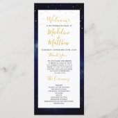 Night Sky Modern Elegant Wedding Welkom Programmakaart (Voorkant)