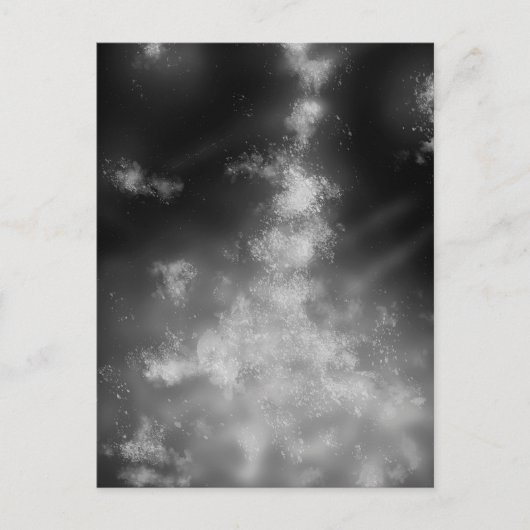 Night Sky Monochrome Briefkaart (Voorkant)