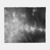Night Sky Monochrome Grey Fleece Deken (Voorkant (Horizontaal))