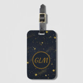 Night Sky Monogram Bagagelabel (Voorkant (verticaal))