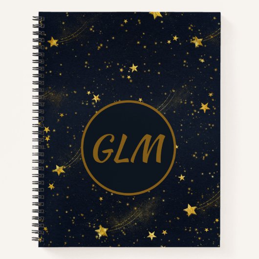 Night Sky Monogram Sketch Notitieboek (Voorkant)