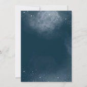 Night Sky Moon Phases Pink & Blue Handfasting Invi Kaart (Achterkant)