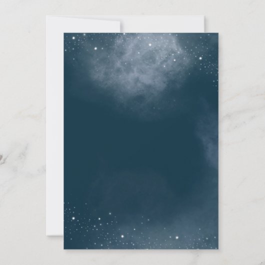 Night Sky Moon Phases Pink & Blue Handfasting Invi Kaart (Achterkant)