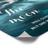 Night Sky Moon Reflection Inspirerend Quote Poster (Hoek)