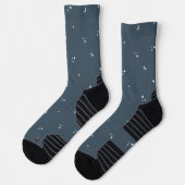 Night Sky Moon & Stars Patroon Sokken (Links)