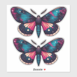 Night Sky Moth - kosmische hemelnevel ruimte Sticker