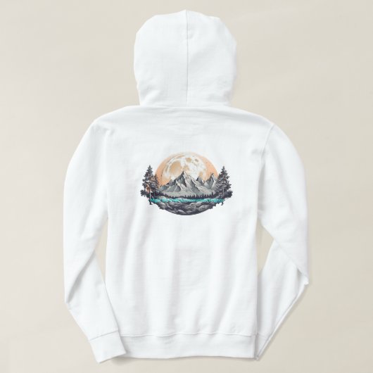 Night Sky Mountain Heights-trui Hoodie (Design achterkant)