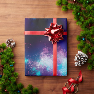 Night Sky Neon Licht Wrapping Paper Cadeaupapier