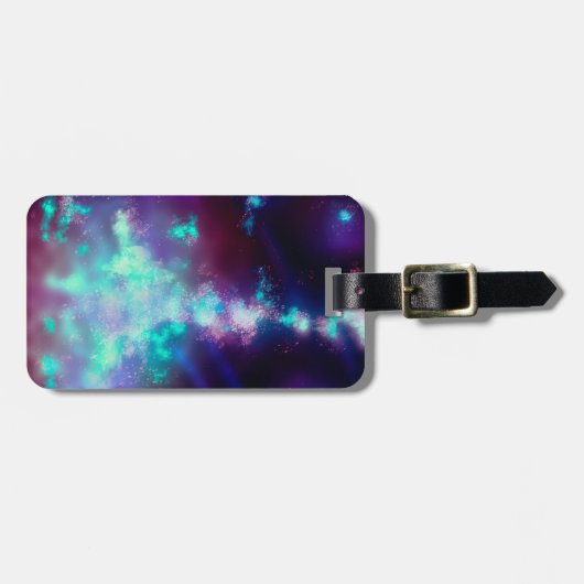 Night Sky Neon Lights Bagagelabel (Voorkant horizontaal)