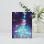 Night Sky Neon Lights Briefkaart (Staand voorkant)