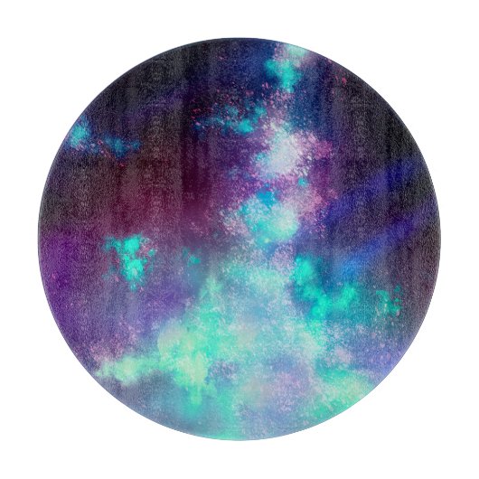 Night Sky Neon Lights Cutting Board Snijplank (Voorkant)