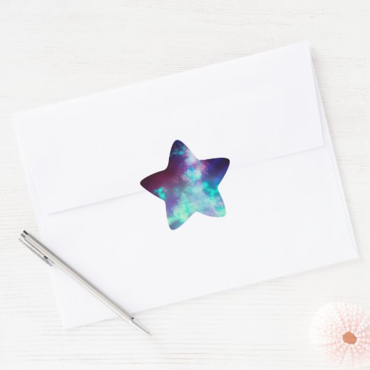 Night Sky Neon Lights Emerald Sticker (Envelop)