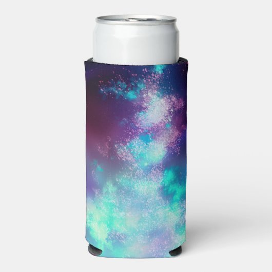 Night Sky Neon Lights-koeler Seltzer Blikjeskoeler (Seltzer Voorkant)