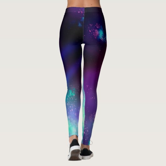 Night Sky Neon Lights Leggings (Achterkant)