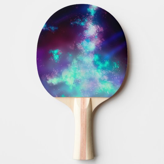 Night Sky Neon Lights Ping Pong Paddle Tafeltennisbatje (Voorkant)