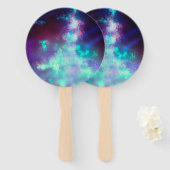 Night Sky Neon Lights set van ventilatoren Handwaaier (Voorkant en achterkant)