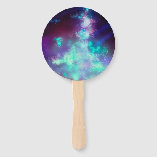 Night Sky Neon Lights set van ventilatoren Handwaaier (Voorkant)