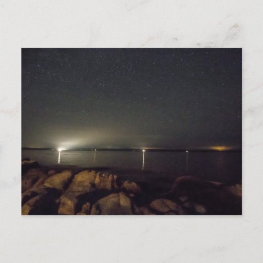 Night Sky over Gouldsboro Bay, Maine Briefkaart (Voorkant)