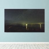 Night Sky over Gouldsboro Bay, Maine Canvas Afdruk (Insitu (Houten vloer))