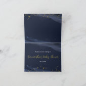 Night Sky over het Baby shower Moon Bedankkaart (Binnen)