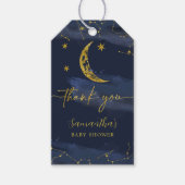 Night Sky Over het Baby shower Moon Dank u Label Cadeaulabel (Voorkant)