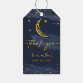 Night Sky Over het Baby shower Moon Dank u Label Cadeaulabel