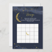 Night Sky over het Mon Baby shower Bingo Game Kaart (Voorkant)