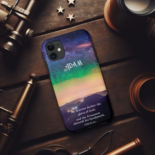 Night Sky Over Rockies Psalmen Bijbelvers Case-Mate iPhone Case