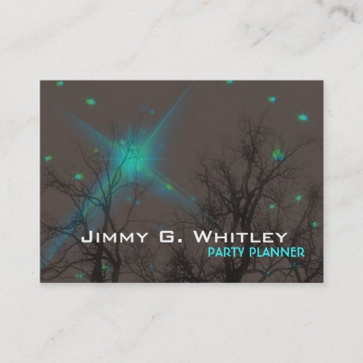 Night Sky - Party planner Card Visitekaartje (Voorkant)