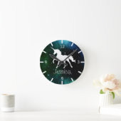 Night Sky Personalized Unicorn Ronde Klok (Huis)