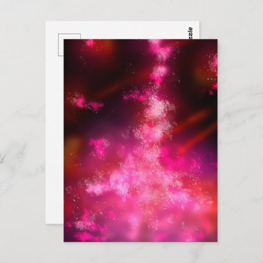 Night Sky Pink Flare Briefkaart (Voorkant / Achterkant)