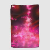 Night Sky Pink Flare Golfhanddoek (Voorkant)