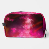 Night Sky Pink Flare Melkweg Toilettasje (Voorkant)