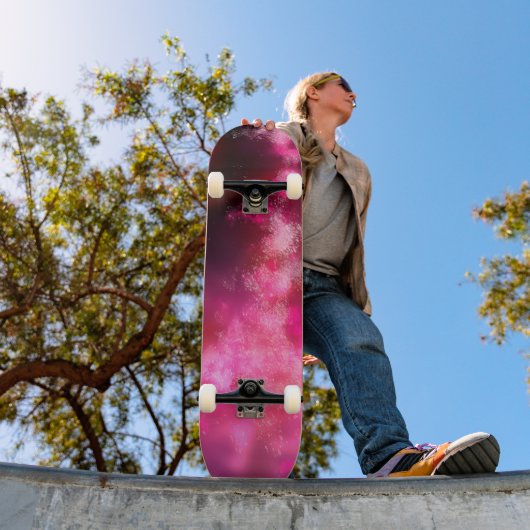 Night Sky Pink Flare Skateboard (Buiten 1)