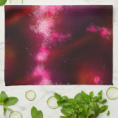Night Sky Pink Flare Tea Towel Theedoek (Gevouwen)