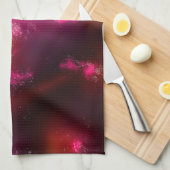 Night Sky Pink Flare Tea Towel Theedoek (Quarter Fold)